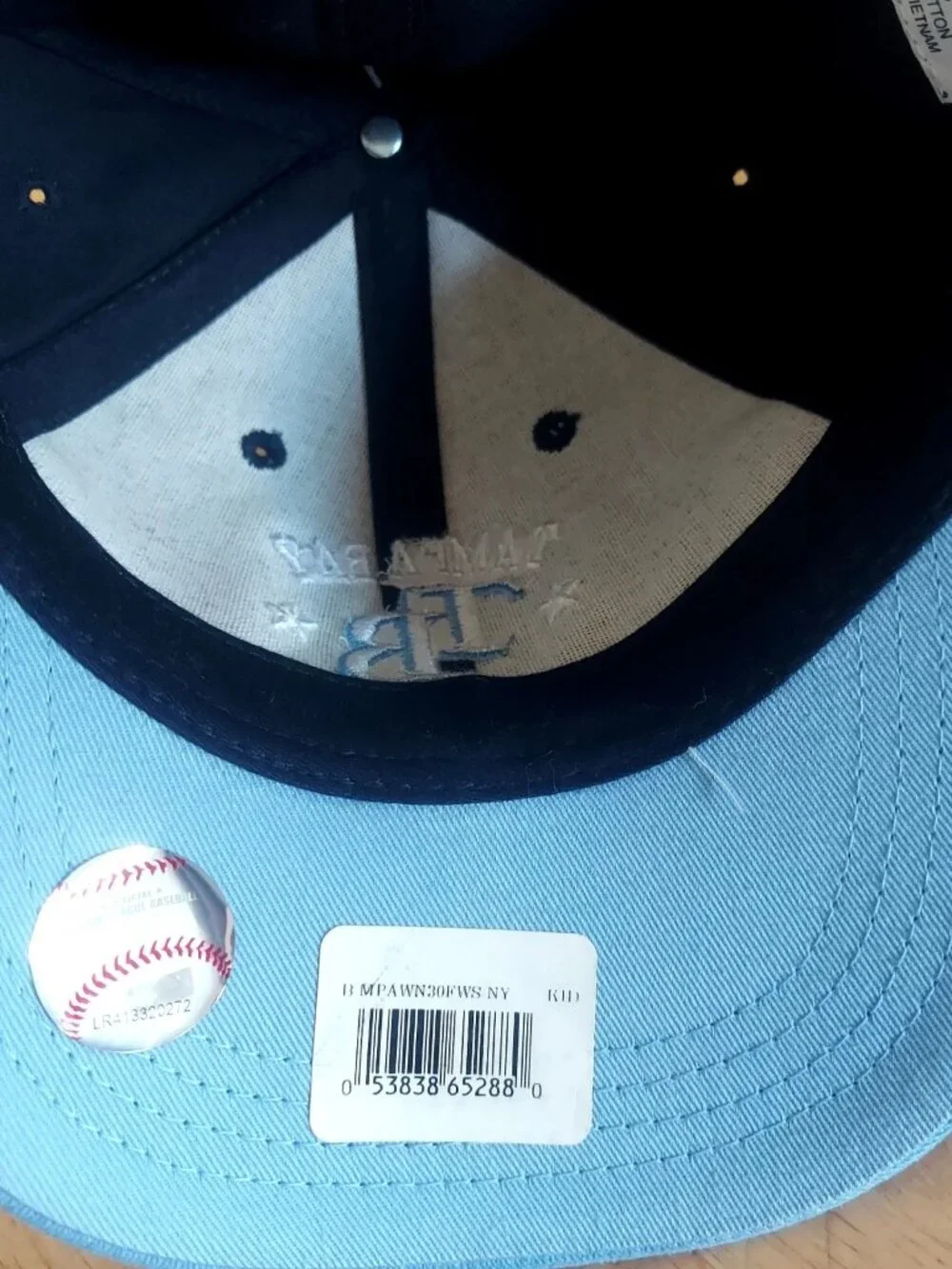 Tampa Bay Rays Kids Hat Blue Strapback Adjustable Cap OSFA New Fan Favorite